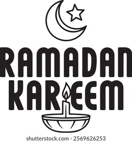
Ramadan Kareem Text T-shirt Design, Ramadan Kareem Typography Design.