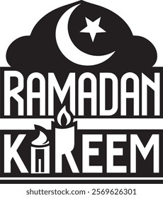 
Ramadan Kareem Text T-shirt Design, Ramadan Kareem Typography Design.