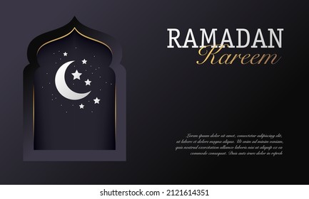 Ramadan Kareem theme background template. Suitable for design elements of greetings of Ramadan. 