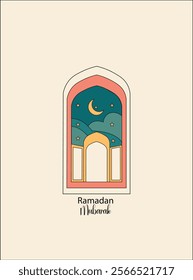 Ramadan Kareem theme background template.