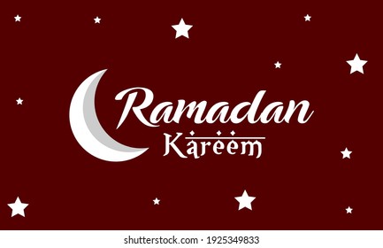 Ramadan Kareem theme illustration background. a dark red color composition. suitable for wallpapers, posters, banners.