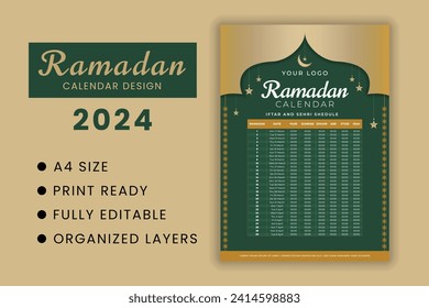 Ramadan Kareem Timing Calendar 2024. Ramadan timetable calendar 2024. Ramadan Calendar 2024