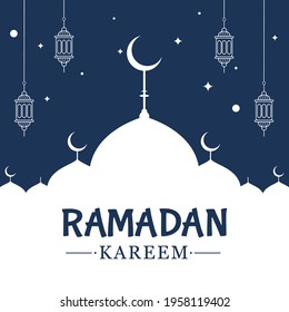 Ramadan kareem traditional islamic festival religious background vector Free Vector
