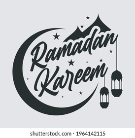 Archivo vectorial de plantilla de diseño de camisetas Ramadan Kareem. Diseño de camisetas Ramadan Kareem
