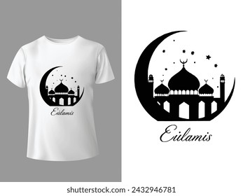 Ramadan Kareem Typography. Arabic Islamic holy day t shirt design vector