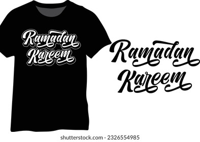 Ramadan Kareem Typography Design Vector, Ramadan Script Typography