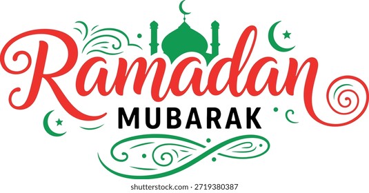 Ramadan Kareem Vector de diseño de tipografía