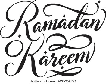 Ramadan Kareem Typography Illustration Design 