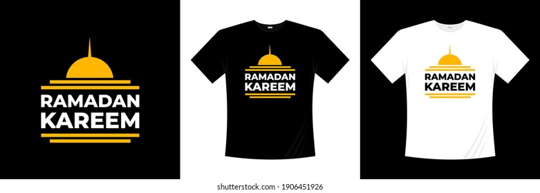 ramadan kareem typography t-shirt design