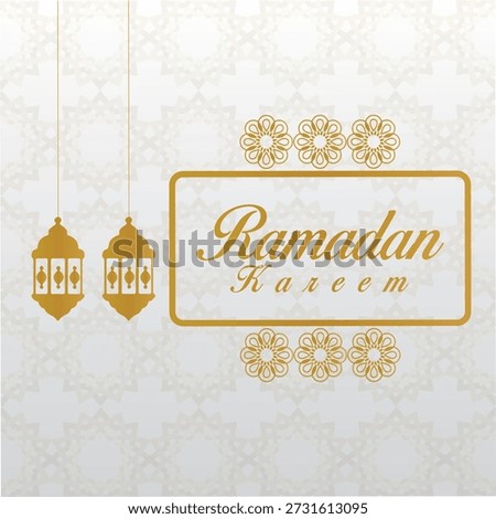 Ramadan Kareem typography vector art isolated on a white background. Islamic greeting text in English for the holy Ramadan. eps vector illustration pattern and background. 