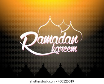 Ramadan Kareem Typography vector Illustration for Muslims Ramadan Festival.