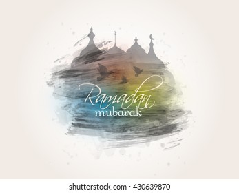 Ramadan Kareem Typography vector Illustration for Muslims Ramadan Festival.