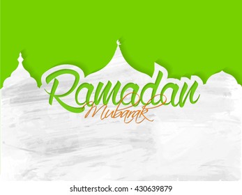 Ramadan Kareem Typography vector Illustration for Muslims Ramadan Festival.
