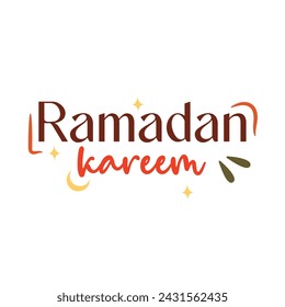 Ramadan Kareem Typography Vector Perfect for Muslim