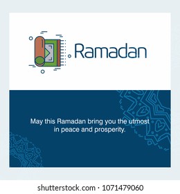 Ramadan Kareem typogrpahic and creative design vector 