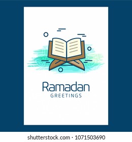 Ramadan Kareem typogrpahic with creative design vector