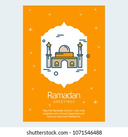 Ramadan Kareem typogrpahic and creative design vector 