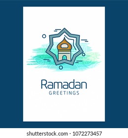 Ramadan Kareem typogrpahic with creative design vector