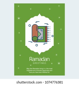 Ramadan Kareem typogrpahic and creative design vector 