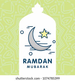 Ramadan Kareem typogrpahic with creative design vector