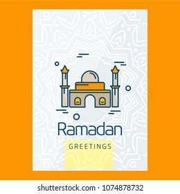Ramadan Kareem typogrpahic and creative design vector 