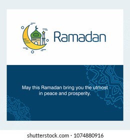 Ramadan Kareem typogrpahic with creative design vector