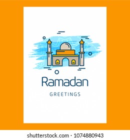 Ramadan Kareem typogrpahic and creative design vector 