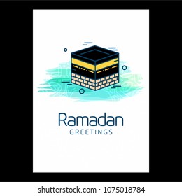 Ramadan Kareem typogrpahic and creative design vector 