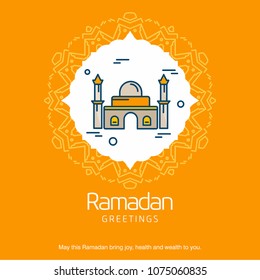 Ramadan Kareem typogrpahic and creative design vector 