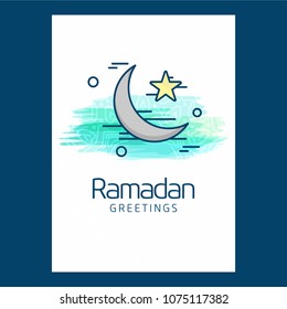Ramadan Kareem typogrpahic with creative design vector