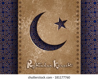 Ramadan Kareem vector background, Arabic ornament, Islamic pattern background