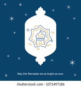 Ramadan Kareem Vector Background. calligraphy greeting card design of happy Ramadan Mubarak, Beautiful Muslim Event Eid Background Design