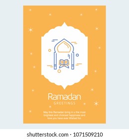Ramadan Kareem Vector Background. calligraphy greeting card design of happy Ramadan Mubarak, Beautiful Muslim Event Eid Background Design