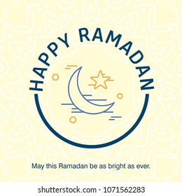 Ramadan Kareem Vector Background. calligraphy greeting card design of happy Ramadan Mubarak, Beautiful Muslim Event Eid Background Design