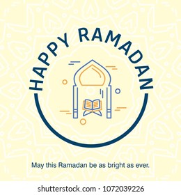Ramadan Kareem Vector Background. calligraphy greeting card design of happy Ramadan Mubarak, Beautiful Muslim Event Eid Background Design