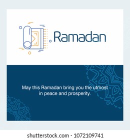 Ramadan Kareem Vector Background. calligraphy greeting card design of happy Ramadan Mubarak, Beautiful Muslim Event Eid Background Design