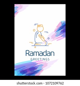 Ramadan Kareem Vector Background. calligraphy greeting card design of happy Ramadan Mubarak, Beautiful Muslim Event Eid Background Design