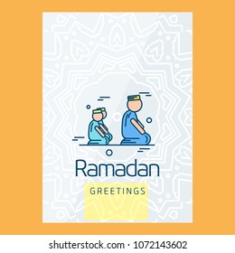Ramadan Kareem Vector Background. calligraphy greeting card design of happy Ramadan Mubarak, Beautiful Muslim Event Eid Background Design