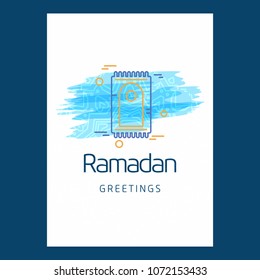 Ramadan Kareem Vector Background. calligraphy greeting card design of happy Ramadan Mubarak, Beautiful Muslim Event Eid Background Design