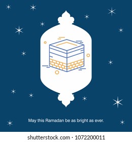 Ramadan Kareem Vector Background. calligraphy greeting card design of happy Ramadan Mubarak, Beautiful Muslim Event Eid Background Design
