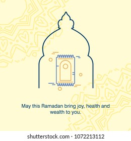 Ramadan Kareem Vector Background. calligraphy greeting card design of happy Ramadan Mubarak, Beautiful Muslim Event Eid Background Design