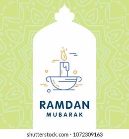 Ramadan Kareem Vector Background. calligraphy greeting card design of happy Ramadan Mubarak, Beautiful Muslim Event Eid Background Design