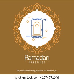 Ramadan Kareem Vector Background. calligraphy greeting card design of happy Ramadan Mubarak, Beautiful Muslim Event Eid Background Design