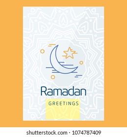 Ramadan Kareem Vector Background. calligraphy greeting card design of happy Ramadan Mubarak, Beautiful Muslim Event Eid Background Design
