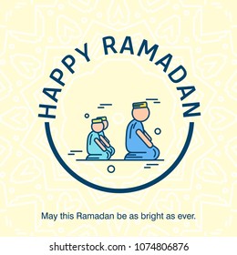 Ramadan Kareem Vector Background. calligraphy greeting card design of happy Ramadan Mubarak, Beautiful Muslim Event Eid Background Design