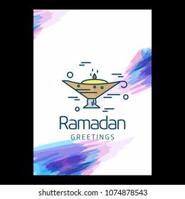 Ramadan Kareem Vector Background. calligraphy greeting card design of happy Ramadan Mubarak, Beautiful Muslim Event Eid Background Design