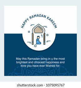 Ramadan Kareem Vector Background. calligraphy greeting card design of happy Ramadan Mubarak, Beautiful Muslim Event Eid Background Design