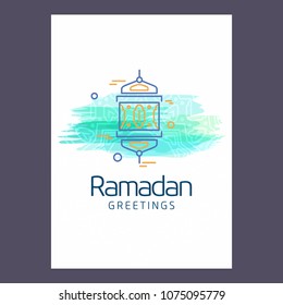 Ramadan Kareem Vector Background. calligraphy greeting card design of happy Ramadan Mubarak, Beautiful Muslim Event Eid Background Design