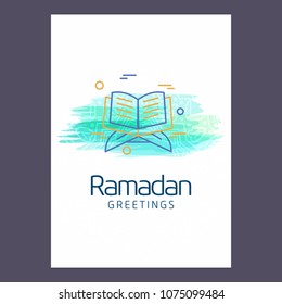 Ramadan Kareem Vector Background. calligraphy greeting card design of happy Ramadan Mubarak, Beautiful Muslim Event Eid Background Design
