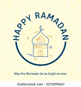 Ramadan Kareem Vector Background. calligraphy greeting card design of happy Ramadan Mubarak, Beautiful Muslim Event Eid Background Design